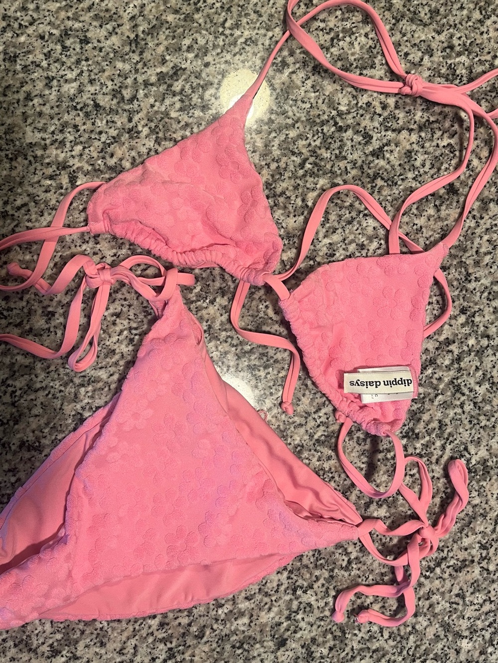 Dippin' Daisy's Pink Floral Textured Bikini